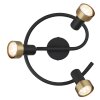 Globo Mason Plafondlamp, Plafondspot, Wandlamp, Muurspot Chroom, Zwart, 3-lichts