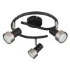 Globo Mason Plafondlamp, Plafondspot, Wandlamp, Muurspot Chroom, Zwart, 3-lichts