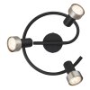 Globo Mason Plafondlamp, Plafondspot, Wandlamp, Muurspot Chroom, Zwart, 3-lichts