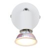 Globo Matrix Plafondlamp, Plafondspot, Wandlamp, Muurspot Chroom, Wit, 1-licht