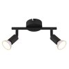 Globo Matrix Plafondlamp, Plafondspot, Wandlamp, Muurspot Zwart, 2-lichts