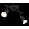 Globo Matrix Plafondlamp, Plafondspot, Wandlamp, Muurspot Zwart, 2-lichts