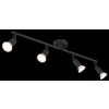 Globo Matrix Plafondlamp, Plafondspot, Wandlamp, Muurspot Zwart, 4-lichts