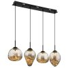 Globo Firefly Hanglamp LED Zwart, 1-licht