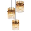 Globo Gorley Hanglamp Zwart, 3-lichts