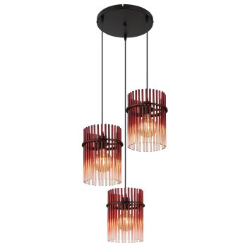 Globo Gorley Hanglamp Zwart, 3-lichts