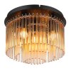 Globo Gorley Plafondlamp Chroom, Zwart, 5-lichts