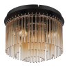 Globo Gorley Plafondlamp Chroom, Zwart, 5-lichts