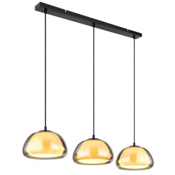 Globo Jella Hanglamp Zwart, 3-lichts