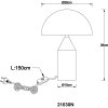 Paddestoel lamp  Globo Atoma Tafellamp Nikkel mat, 2-lichts