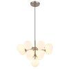 Globo Grappy Hanglamp Nikkel mat, 13-lichts