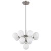 Globo Grappy Hanglamp Nikkel mat, 13-lichts