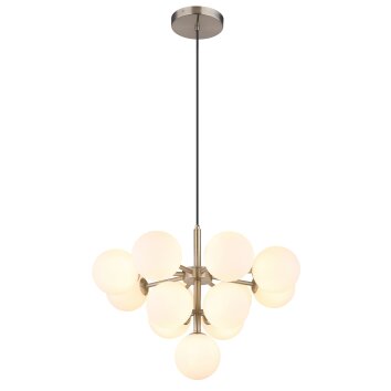 Globo Grappy Hanglamp Nikkel mat, 13-lichts