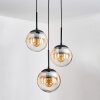 Gastor Hanglamp, Kogellampje Amber, Duidelijk, 3-lichts