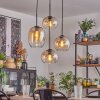 Soutinho Hanglamp, Kogellampje Amber, Duidelijk, 4-lichts