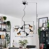 Vouzy Plafondlamp, Hanglamp Zwart, 6-lichts