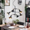 Vouzy Plafondlamp, Hanglamp Zwart, 6-lichts