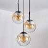 Gastor Hanglamp, Kogellampje Amber, Duidelijk, 3-lichts