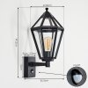 Falfosa Wandlamp voor buiten Zwart, 1-licht, Bewegingsmelder