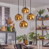 Koyoto Hanglamp, Kogellampje Goud, Duidelijk, 4-lichts