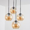 Koyoto Hanglamp, Kogellampje Amber, 4-lichts