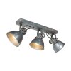 steenhouwer Gearmetal Plafondlamp, Plafondspot Oud zilver, 3-lichts