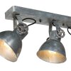 steenhouwer Gearmetal Plafondlamp, Plafondspot Oud zilver, 3-lichts