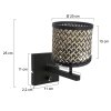 steenhouwer Stang Wandlamp Zwart, 1-licht