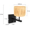 steenhouwer Stang Wandlamp Zwart, 1-licht