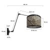 steenhouwer Chic Wandlamp Zwart, 1-licht