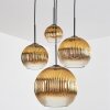 Koyoto Hanglamp, Kogellampje, Hanglamp Goud, Duidelijk, 4-lichts