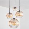 Koyoto Hanglamp, Kogellampje, Hanglamp Amber, Duidelijk, 4-lichts