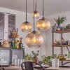 Koyoto Hanglamp, Kogellampje, Hanglamp Amber, Duidelijk, 4-lichts