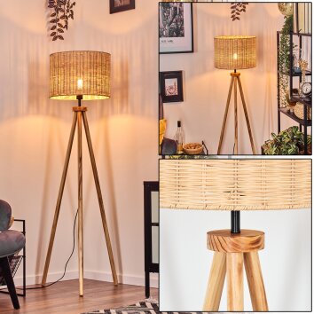 Cavaca Staande lamp Natuurlijke kleuren, Zwart, 1-licht