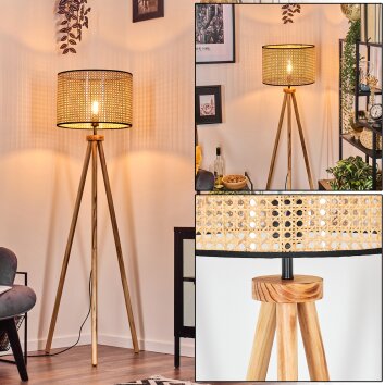 Ramila Staande lamp Natuurlijke kleuren, Zwart, 1-licht