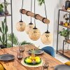 Basto Hanglamp, Kogellampje, Hanglamp Natuurlijke kleuren, Zwart, 4-lichts