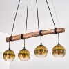 Koyoto Hanglamp, Kogellampje, Hanglamp Natuurlijke kleuren, Zwart, 4-lichts