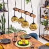 Koyoto Hanglamp, Kogellampje, Hanglamp Natuurlijke kleuren, Zwart, 4-lichts