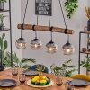 Koyoto Hanglamp, Kogellampje, Hanglamp Natuurlijke kleuren, Zwart, 4-lichts