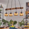 Koyoto Hanglamp, Kogellampje, Hanglamp Natuurlijke kleuren, Zwart, 4-lichts