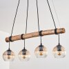 Koyoto Hanglamp, Kogellampje, Hanglamp Natuurlijke kleuren, Zwart, 4-lichts