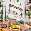 Koyoto Hanglamp, Kogellampje, Hanglamp Natuurlijke kleuren, Zwart, 4-lichts