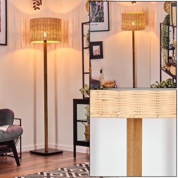 Cavaca Staande lamp Natuurlijke kleuren, Zwart, 1-licht