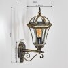 Lavajo Buitenlicht, Wandlamp voor buiten Goud, Zwart, 1-licht