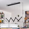 Pousseline Hanglamp, Hanglamp LED Zwart, 1-licht