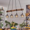 Koyoto Hanglamp, Kogellampje, Hanglamp Natuurlijke kleuren, Zwart, 4-lichts