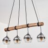 Koyoto Hanglamp, Kogellampje, Hanglamp Natuurlijke kleuren, Zwart, 4-lichts