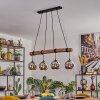 Koyoto Hanglamp, Kogellampje, Hanglamp Natuurlijke kleuren, Zwart, 4-lichts