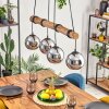 Koyoto Hanglamp, Kogellampje, Hanglamp Natuurlijke kleuren, Zwart, 4-lichts