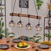 Koyoto Hanglamp, Kogellampje, Hanglamp Natuurlijke kleuren, Zwart, 4-lichts